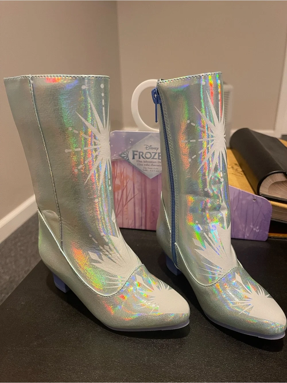Disney Frozen Iridescent Girls' Dress-Up Boots - Blue Accent